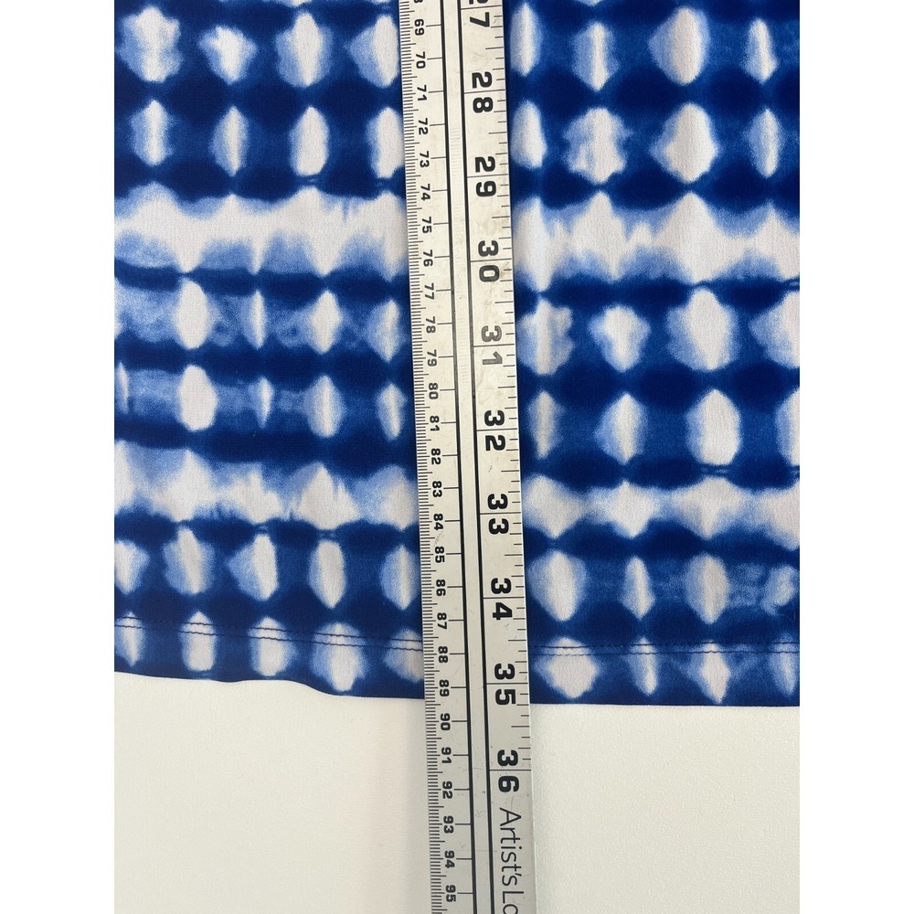 Calvin Klein Women 14 Blue Tie Dye Dress Beach Resort Cruise Pockets - Picture 11 of 13